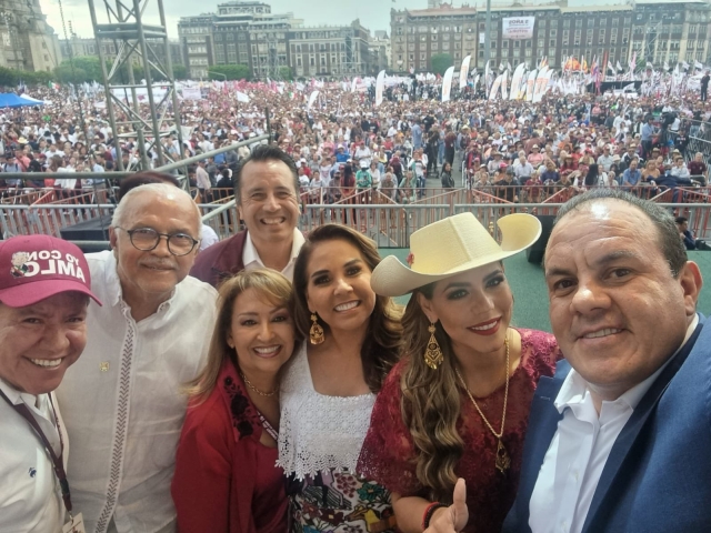 Acompaña Cuauhtémoc Blanco al presidente #AMLO para celebrar cinco años de la transformación de México