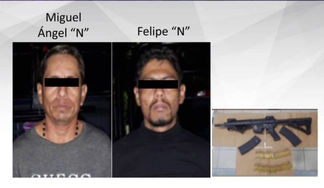 Arrestan a tres individuos en poder de un fusil