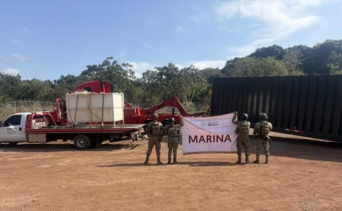 Aseguran inmueble usado para almacenar combustible en Compostela, Nayarit