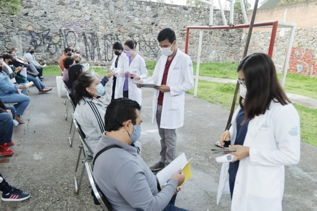 Al mediodía del martes, poca afluencia en módulo de vacunación en La Lagunilla