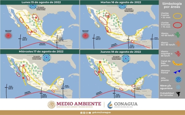 Tiempo inestable y posibilidades de lluvia para esta semana en Morelos: Ceagua