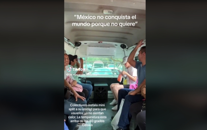 ¡Ingenio mexicano al extremo! Chofer instala aire acondicionado en su unidad