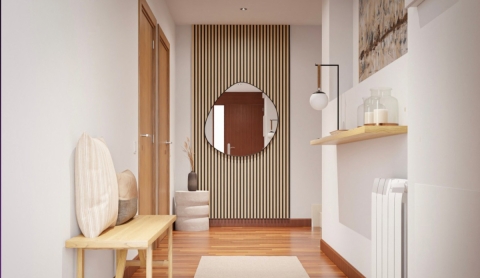 ¿Pasillo angosto y sin luz? Seis ideas para hacerlo ver más amplio y elegante