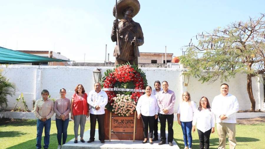 Conmemoran 105 aniversario del general Emiliano Zapata en Temixco