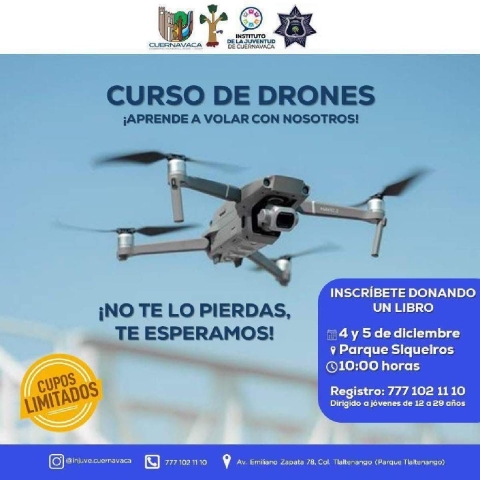Invita alcald&iacute;a a curso de drones