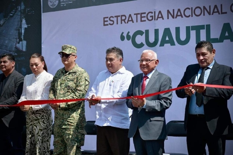 Los secretarios de Gobierno, Juan Salgado, y de Seguridad, Miguel Ángel Urrutia, encabezaron el evento de apertura en Cuautla. 