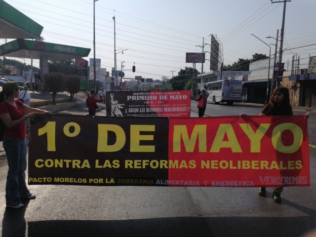 Inician marchas por el día del trabajo en Cuernavaca