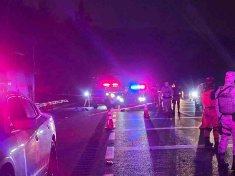  La mujer que falleció fue embestida por el auto en el que viajaban los delincuentes.