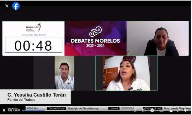 Debaten candidatos a la alcaldía de Tlaquiltenango