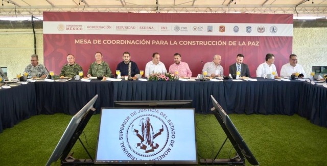 Encabeza gobernador la Mesa de Coordinación Estatal para la Construcción de la Paz