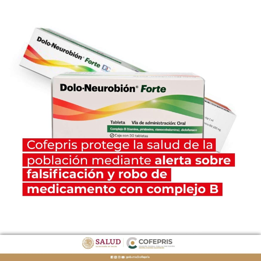 Emiten alerta sobre posible falsificación de dos medicamentos