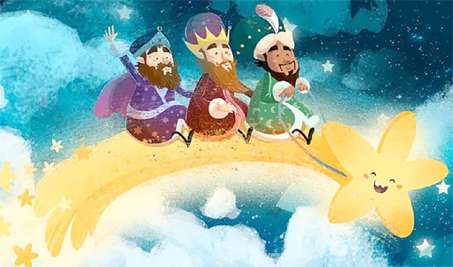 Los 3 Reyes magos viajan años luz en una noche