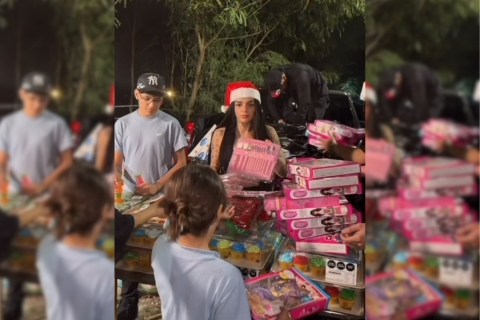 Karely Ruiz reparte juguetes a ni&ntilde;as y ni&ntilde;os de escasos recursos en Monterrey durante Navidad
