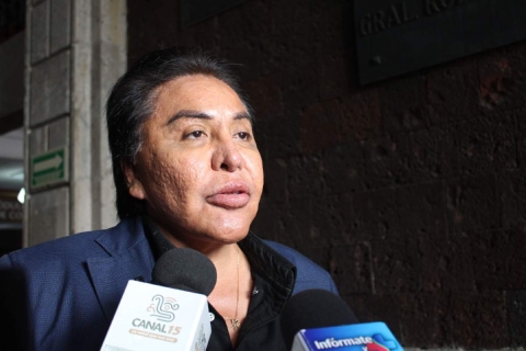 Mario Cortés visitó el palacio de gobierno para solicitar una mesa de trabajo con el Ejecutivo estatal.