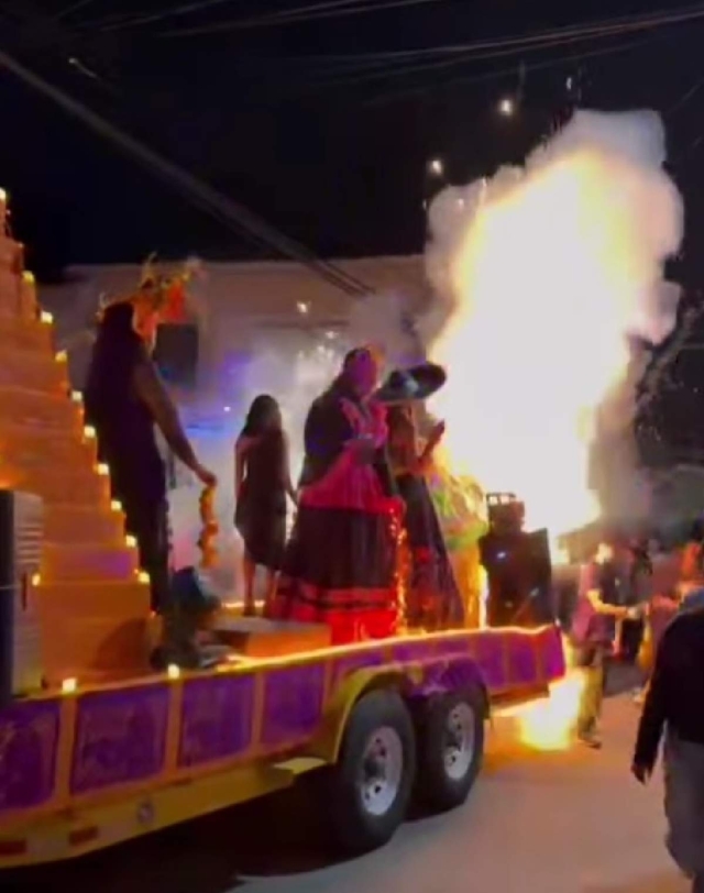 El momento exacto de la explosión.