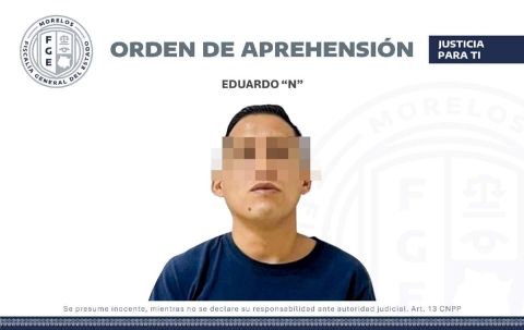 Eduardo &ldquo;N&rdquo; fue asegurado en la colonia Ampliaci&oacute;n Chapultepec, en el municipio de Cuernavaca.