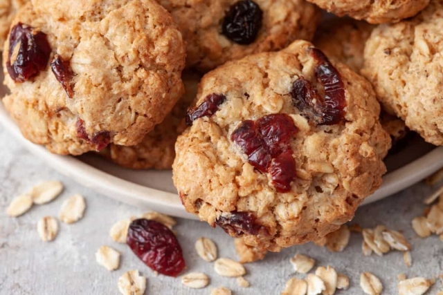 Receta de galletas de avena con harina integral y arándanos