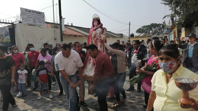 Como parte de los festejos hubo una procesión en honor a Santa Cecilia.