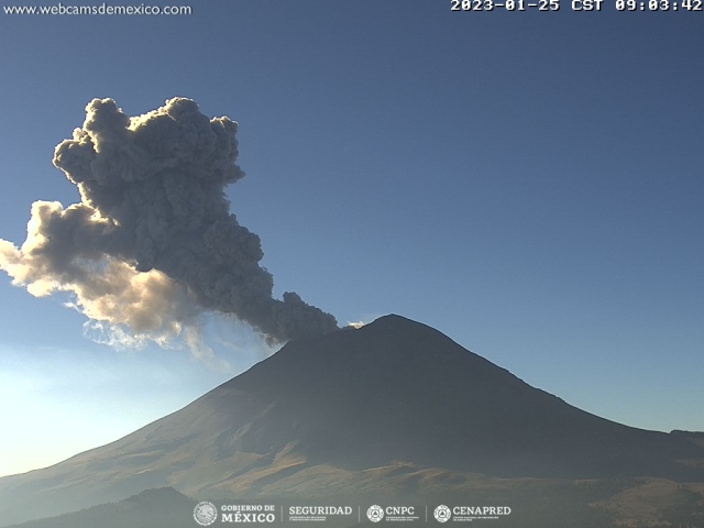 Registra Popocatépetl 81 exhalaciones en las últimas 24 horas