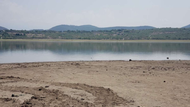 Actualmente el nivel de la laguna de El Rodeo es bajo.