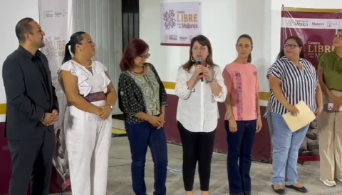 Inaugura presidenta Claudia Sheinbaum &#039;Centro Libre para las Mujeres&#039; en Temixco