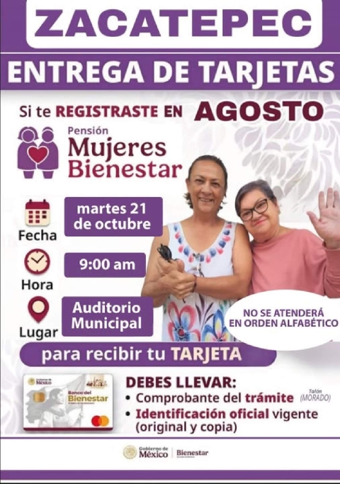 A partir de este viernes, mujeres de 60 a 64 años ya podrán recibir su tarjeta para empezar a cobrar.