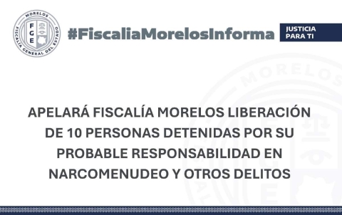 Lamenta FGE liberaci&oacute;n de presuntos narcomenudistas
