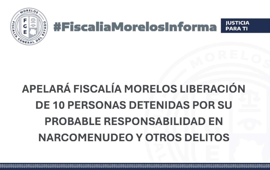 Lamenta FGE liberación de presuntos narcomenudistas