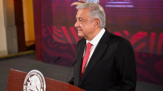 AMLO, en la rueda de prensa de este jueves. 