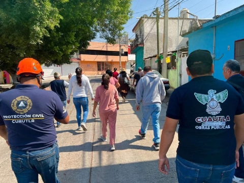 Realizan marcha exploratoria en colonia de Cuautla para mitigar riesgos