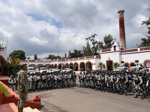 Se suman 300 elementos de Guardia Nacional a los trabajos para fortalecer la seguridad pública en Morelos