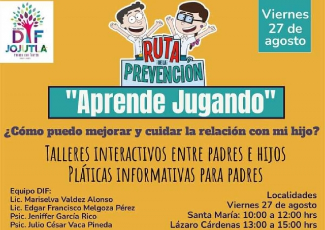 La delegación de la Procuraduría de Protección a Niñas, Niños y Adolescentes destacó que es importante orientar a los padres de familia para que sus hijos no caigan en problemas sociales.