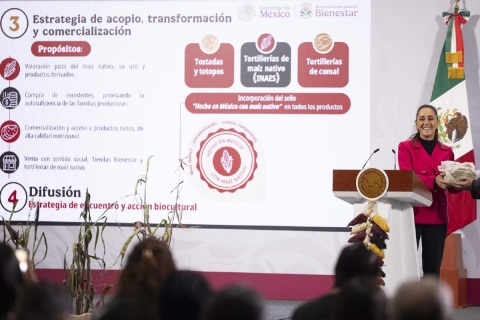 Se fortalecer&aacute;n los sistemas agroalimentarios comunitarios con acompa&ntilde;amiento t&eacute;cnico, destac&oacute; la presidenta Claudia Sheinbaum en la presentaci&oacute;n del programa.