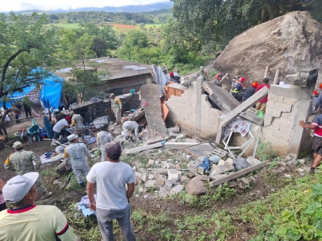 La casa quedó destruida.