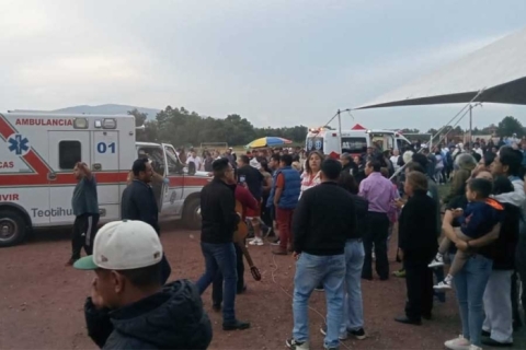 Accidente de pirotecnia en Teotihuacán deja al menos 28 heridos