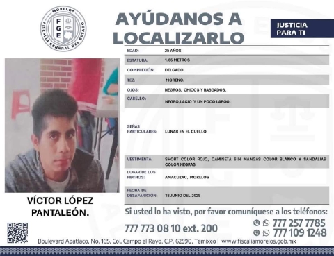 Es buscado desde hace más de un mes