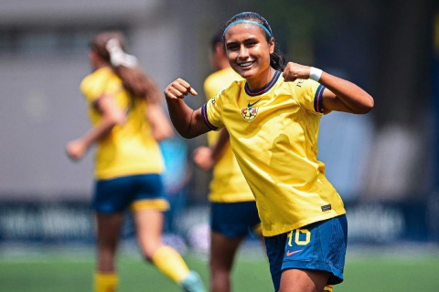 Mia Solymar Flores juega con el América y se perfila para ser la delantera titular de la Selección Femenil Sub-20.