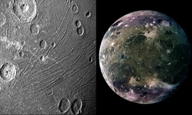 Sonda Juno capta cráteres desconocidos en Ganímedes, la mayor luna de Júpiter