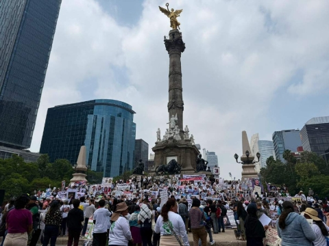 Participantes de varios rincones del país se congregaron en el Ángel de la Independencia.  