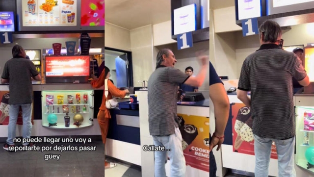 Señor explota en Cinépolis tras esperar más de 40 minutos en fila exclusiva