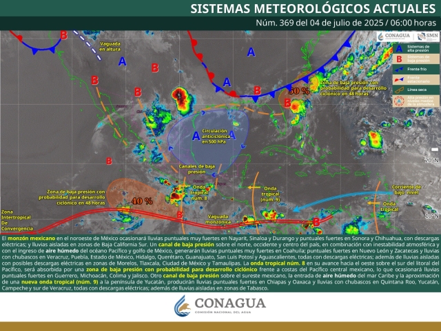 Tendrá Morelos un fin de semana con sol y lluvia