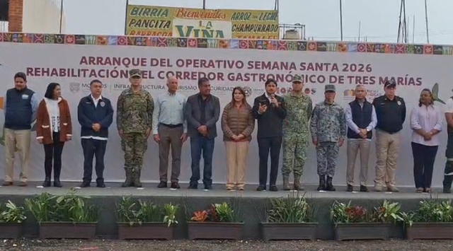 Arranca operativo de seguridad de Semana Santa; rehabilitan corredor gastron&oacute;mico de Tres Mar&iacute;as