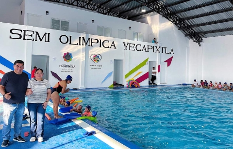 La nueva alberca permitirá contar con actividades que abonarán al bienestar de la comunidad.