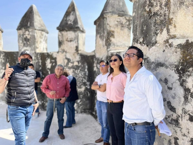 Funcionarios del INAH en Morelos y del Ayuntamiento de Atlatlahucan recorrieron las instalaciones.