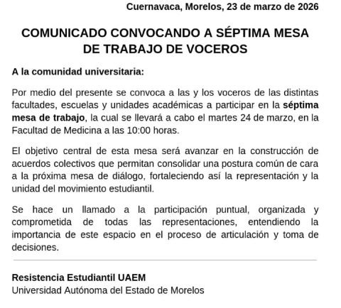 Se prepara Resistencia Estudiantil para di&aacute;logo 