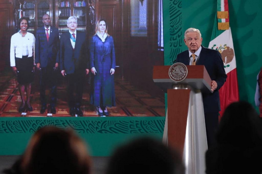 AMLO lamenta asesinato del presidente de Haití, Jovenel Moise.