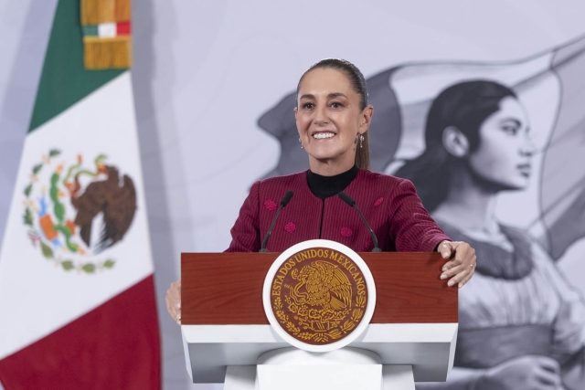 Claudia Sheinbaum durante la mañanera del 9 de diciembre del 2025