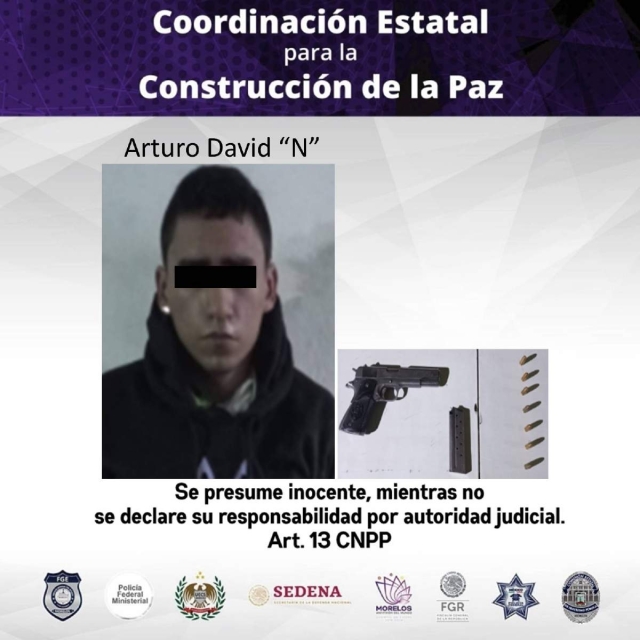 Atrapan a un joven armado en Zapata