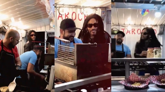 Lenny Kravitz sorprende atendiendo puesto callejero en CDMX