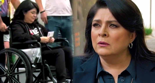 Preocupa salud de Victoria Ruffo; fue captada en silla de ruedas